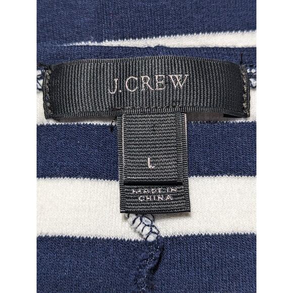 J. Crew Colorblock Mini Shift Dress Women L Navy Striped Nautical Thick Fabric - Picture 9 of 14